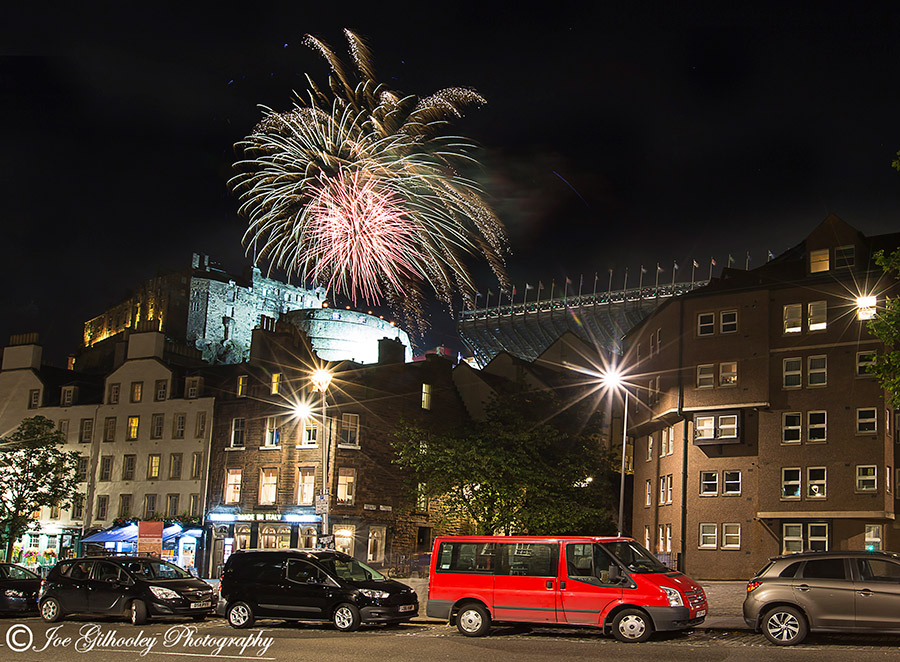 Edinburgh Military Tattoo Fireworks from Grassmarket