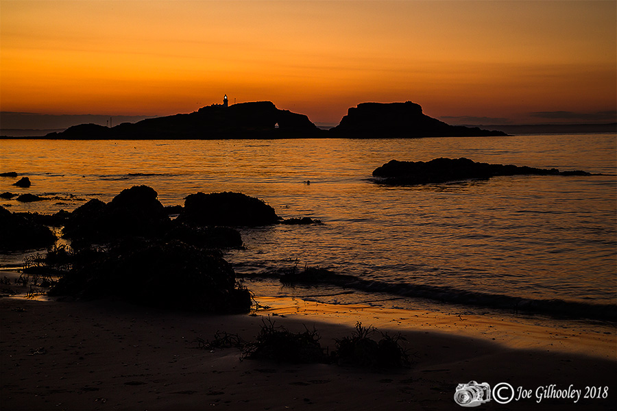 Sunset at Yellowcraigs Beach - an hour after sunset. Beautiful colours