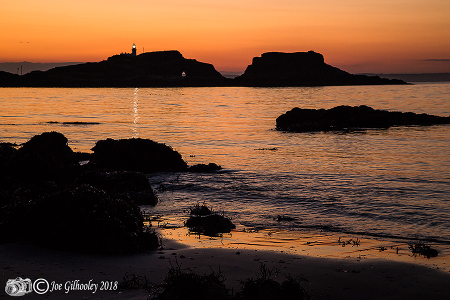 Sunset at Yellowcraigs Beach - an hour after sunset. Beautiful colours